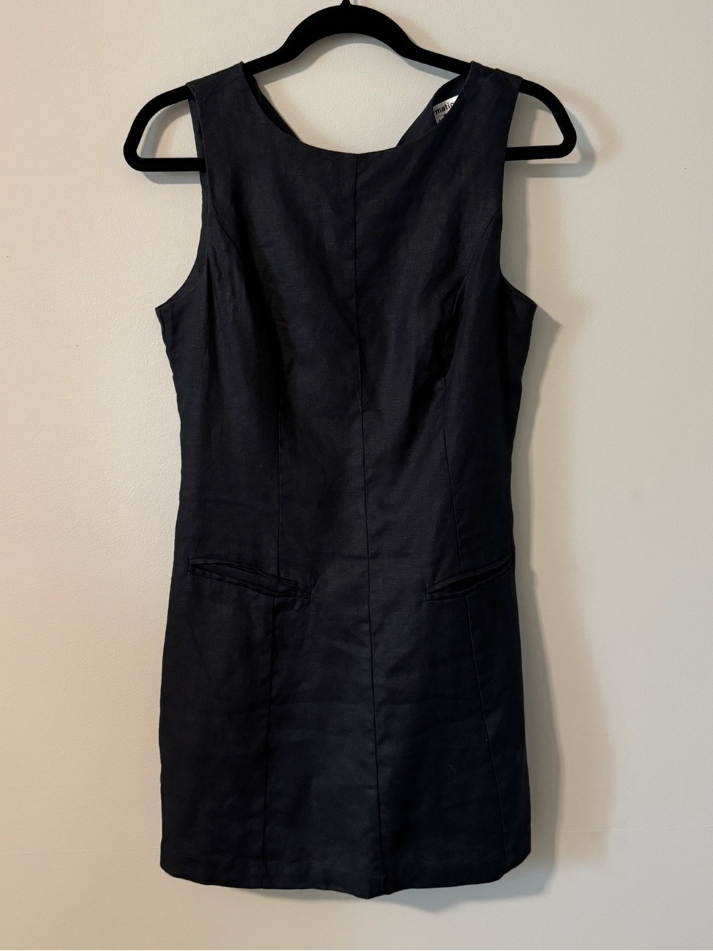 Reformation Citron Linen Dress Black Size 4 EUC - Picture 8 of 9